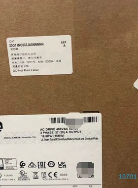 【顺庆】Allen-Bradley  20G11NC037JA0NN【议价】
