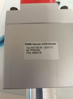 【顺庆】PFEIFFER普发真空角阀AVC025SA，PFA4100【议价】