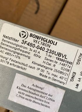 【顺庆】3F480-040.230UBVL BONFIGLIOLI滤【议价】