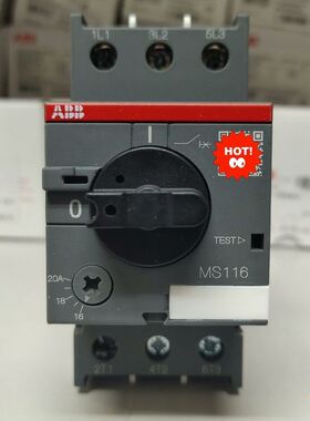 【顺庆】ABB原装电动机保护用断路器MS116-20  1SAM25【议价】