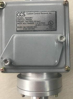 美国CCS压力开关 604GM1【议价】