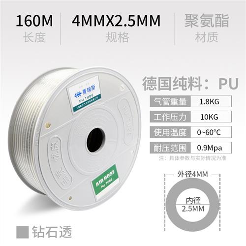 8mm高压气管软管空压机pu管6MM气泵配件大全气动气动扳手10mm透明