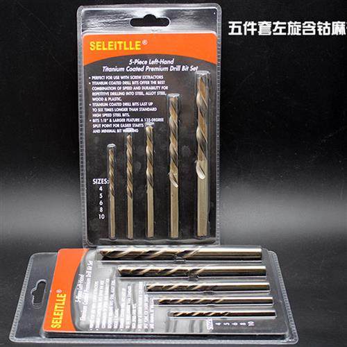 高钴左钻套装4-5-6-8-10不锈钢用左旋麻花钻断头螺丝取出反钻钻头,五金/工具,麻花钻,淘宝优惠券,粉丝福利购,淘宝优惠卷
