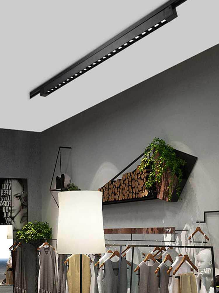 长条轨道射灯led商用超市补光灯服装店滑轨式射灯明装轨道泛光灯