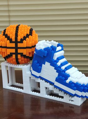 AJ篮球积木鞋小颗粒益智玩具