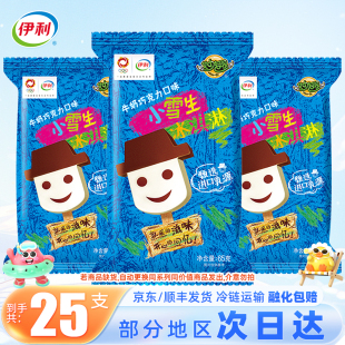 伊利小雪生牛奶雪糕冰淇淋冰糕雪人冰棍冷饮批发整箱 25支