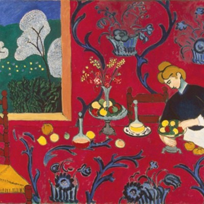 餐厅挂画Matisse野兽派装饰B画名画临摹马蒂斯红色的和谐手绘