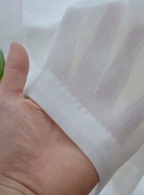 61n简约纯白色棉麻窗帘布料成品窗帘半遮M光布卧室客厅加厚试衣间