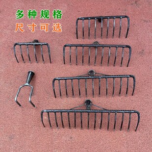 德国品质焊接加强钢钉q耙耙草农用铁耙九齿钉耙搂草多功能六齿尖