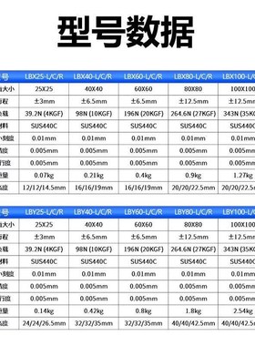 XY轴手动位移平台LBX40/60/LBCY406080精密光学不锈钢微调水平滑