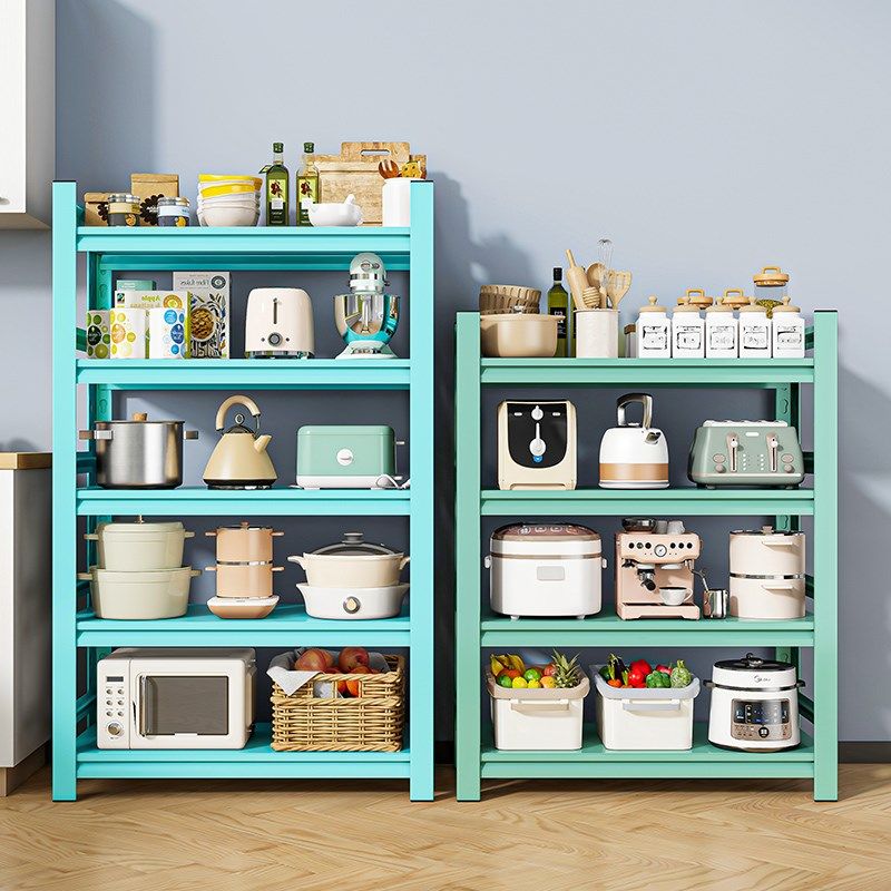 家用厨房置物架钢制落地多层收纳彩色储物架多功R能U微波炉烤箱锅,厨房/烹饪用具,微波炉置物架,淘宝优惠券,粉丝福利购,淘宝优惠卷