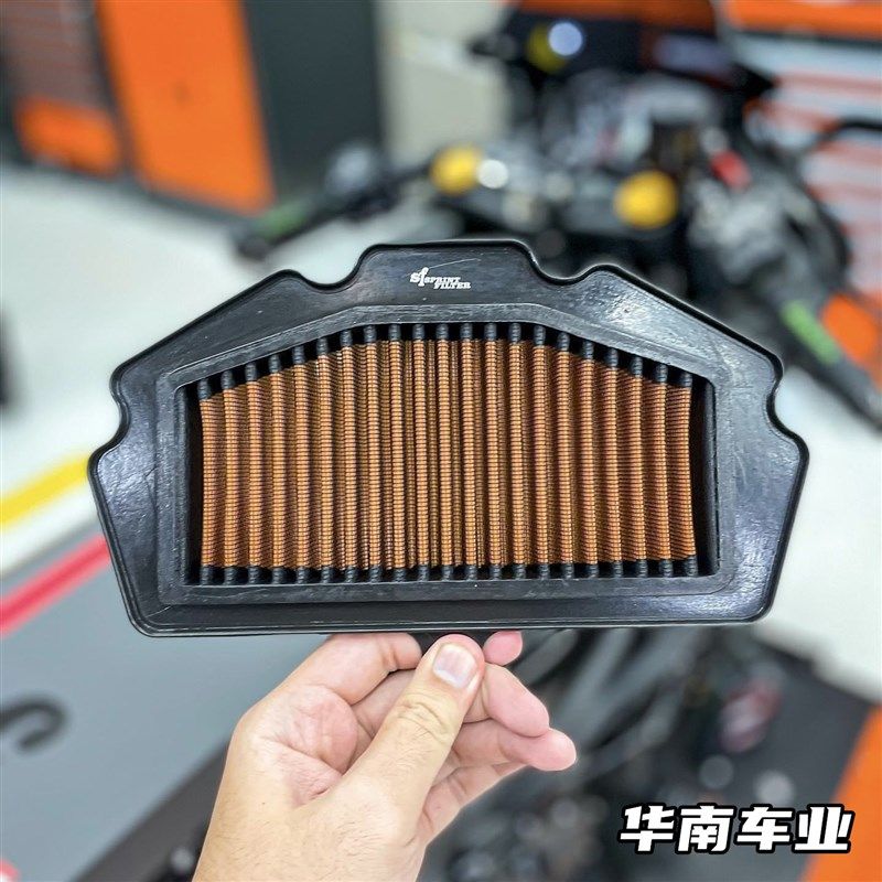 拉脱维亚SF高流量空滤格 川崎忍者400 ZX4R ZXR25R改装空气滤芯器