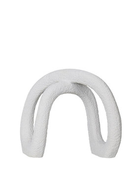 现代极简创意黑白色环形样板房间售楼处大堂抽象S展厅软装饰品摆