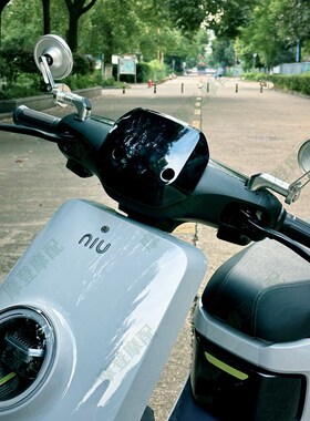 适用极核AE2 EZ3i AE4 AzE4i电动车改装配件复古圆形反光倒后视镜