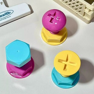 MOLA.Spin.挂钩ins可y爱彩色大螺丝钉粘钩免打孔墙壁房间 旋荀