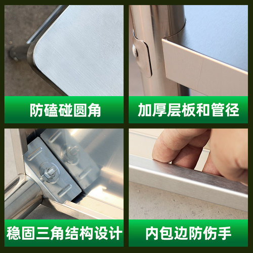热销不锈钢工作台厨房专用操作台商用打荷L台灶台架定做饭店切菜