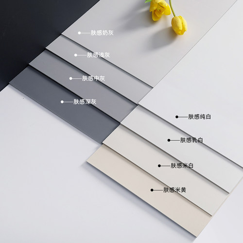 热销肤感壁e纸自粘仿瓷砖加厚自贴壁纸防水防潮纯灰色卧室家用墙