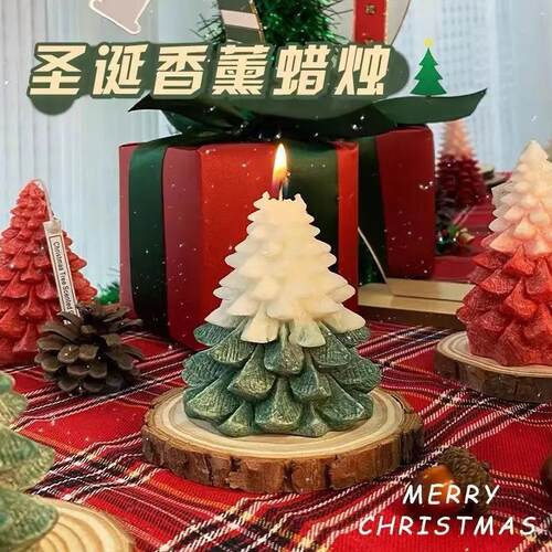 圣诞礼物香薰蜡烛ins餐厅桌面摆件圣诞节礼品装饰品手工高颜值