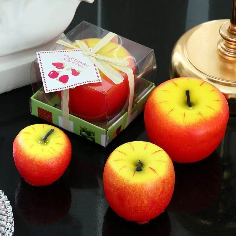 圣诞节礼物仿真苹果蜡烛派对香薰蜡烛平安果蜡烛浪漫礼品平安夜