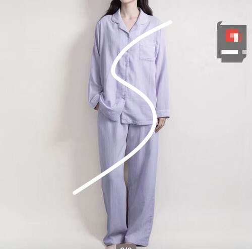 2638！品牌新款 巨柔软 双层纱邹邹纱睡衣套装