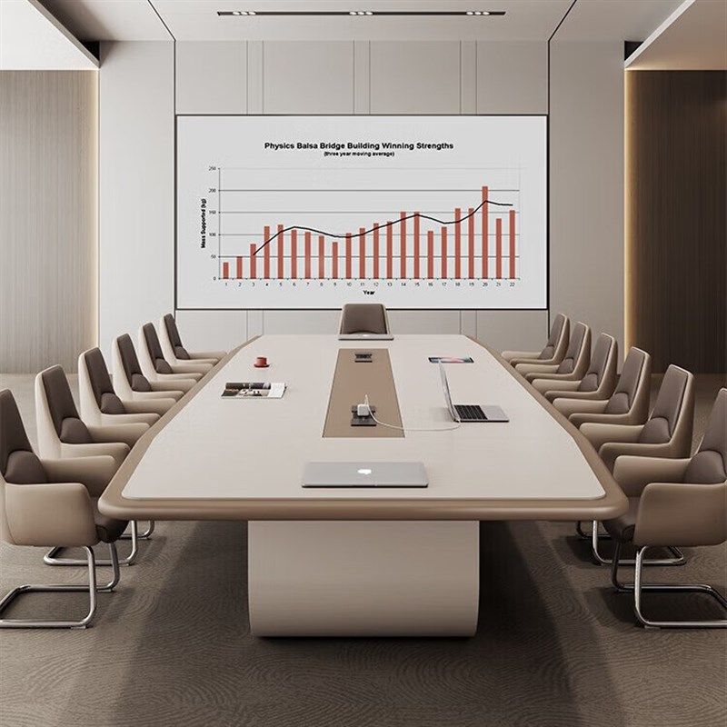 会议桌长桌简约现代办公室大型轻奢会议桌椅N组合长条形桌洽谈桌,商业/办公家具,商用休闲沙发,淘宝优惠券,粉丝福利购,淘宝优惠卷