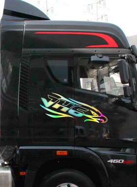 卓鹿 适用于解放jJH6车身拉花驾驶室贴花字母贴纸侧面车贴货车装