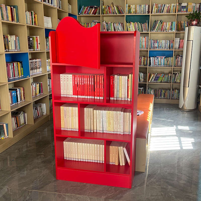 党建活动室书架红色主题宣传架会议室置物架储藏S柜文件展示柜定