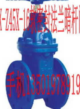 上海阀门-RVHX-Z45X-16法兰暗杆弹性软座K封软密封闸阀DN125自来