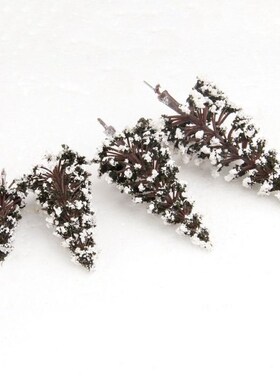 16Pcs Mixed Scale Model Cedar Trees withM Snow Diorama Train