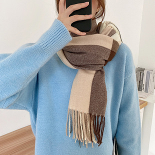 新品Woman Scarf Plaoid Scarf Women Winter New Thick Warm Imi