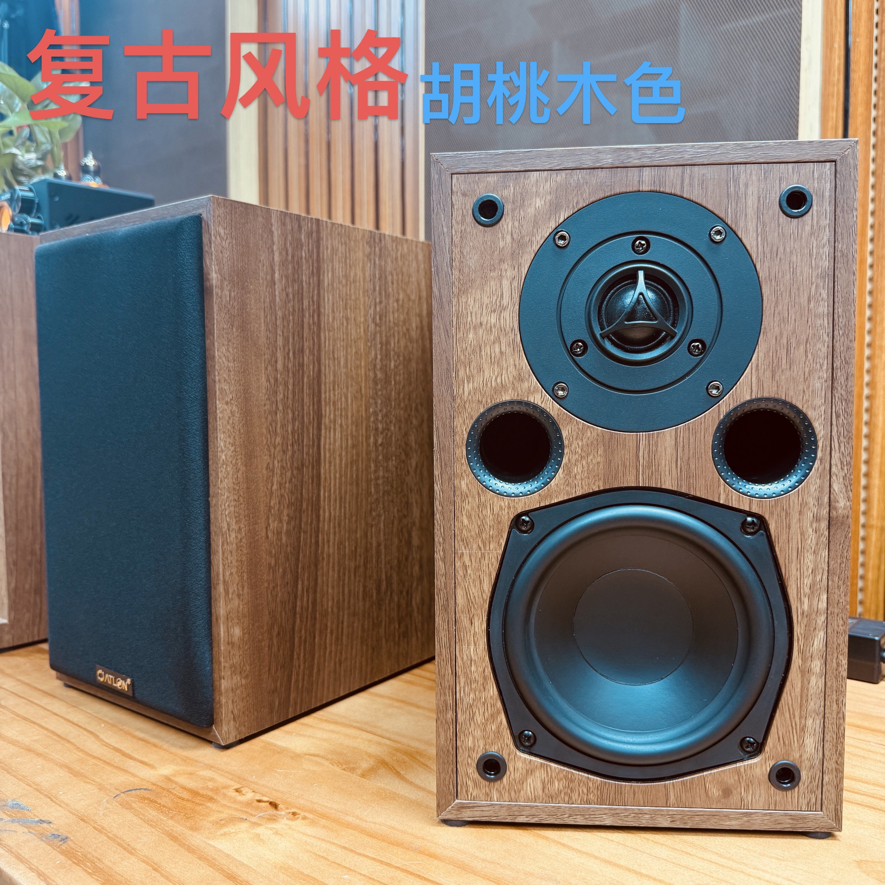 oatlon欧尼路音箱 AE-100 五寸两分频 桌面音箱 HIFI 茶室 听歌