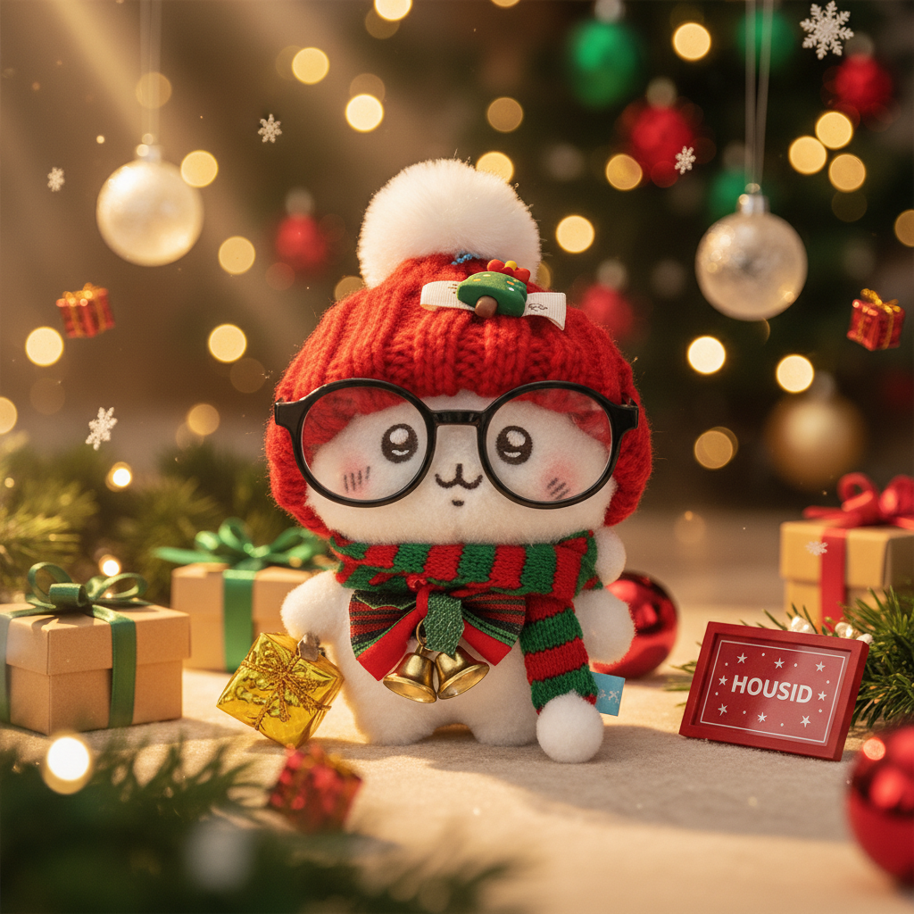 日本吉伊圣诞帽毛茸小八