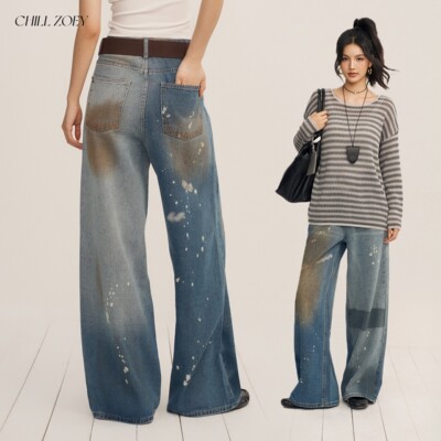 CHILLZOEY董璇同款涂鸦板牛仔裤