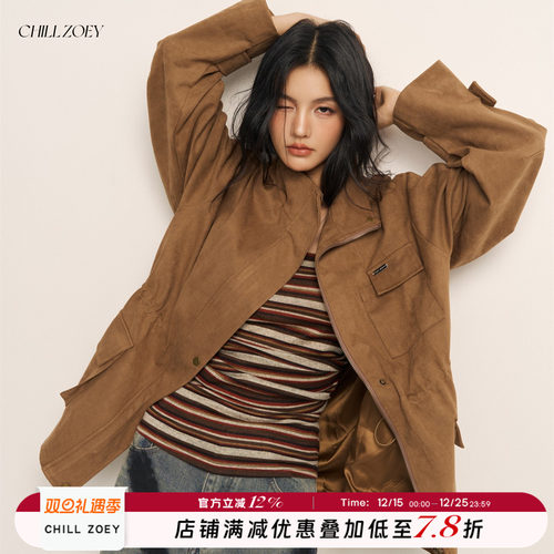 CHILLZOEY美式复古工装外套女生