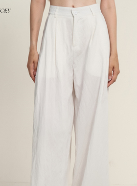 CHILL ZOEY初叶阔腿裤女夏季新款休闲长裤裤高腰显瘦设计感裤子