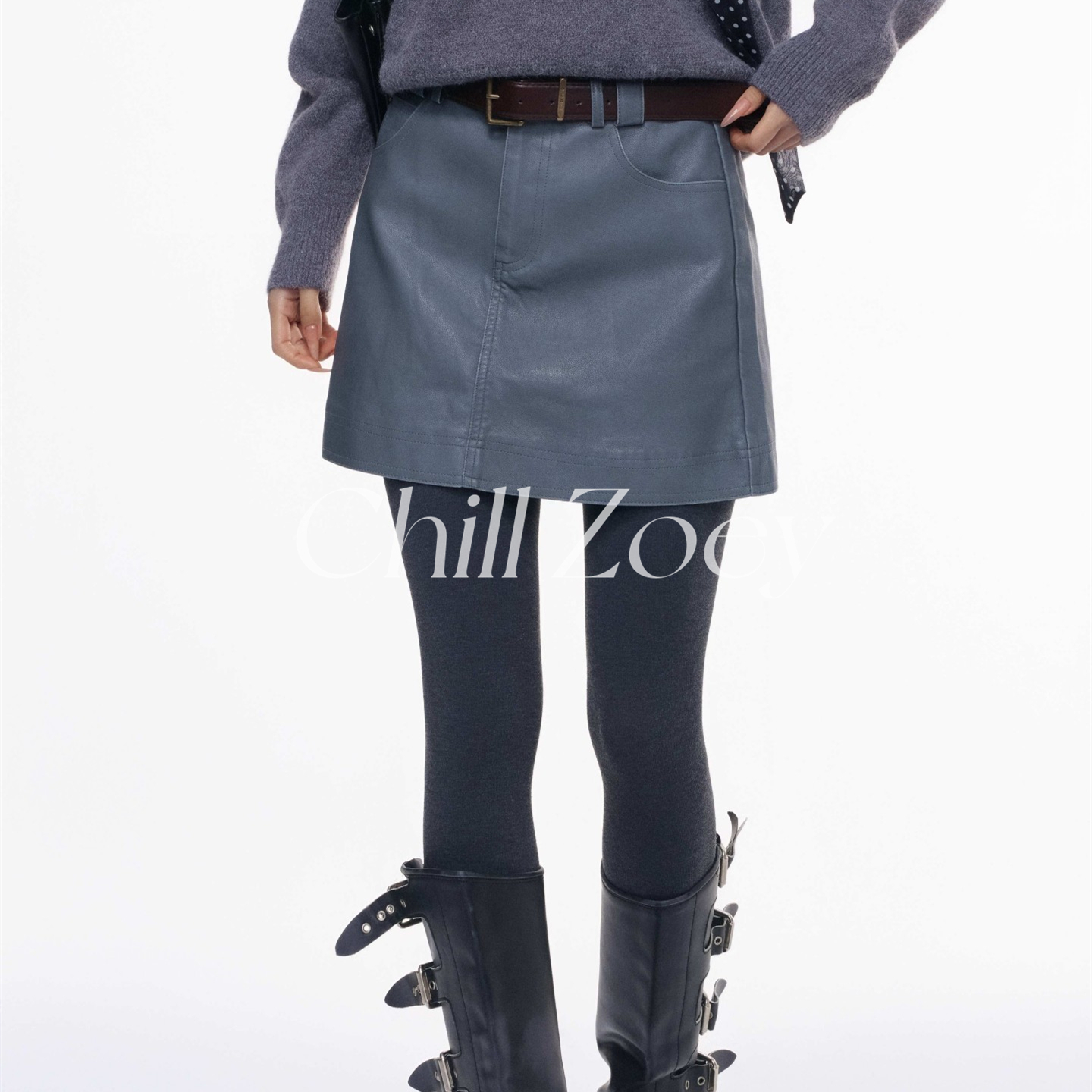 CHILLZOEY观上月半身裙A字裙