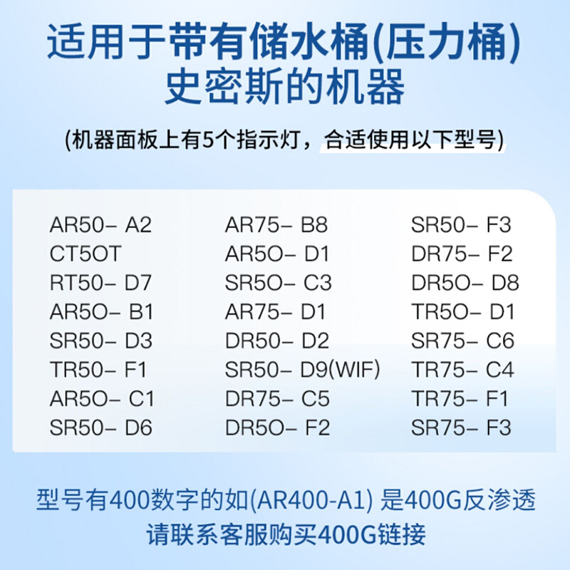 适用于ao史密斯净水器滤芯通用12345级全套ar/dr/sr/tr50/75-c6/