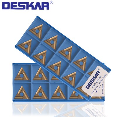 DESKAR戴斯卡数控l正三角双面开槽车刀刀片 TNMG160404R-S LF9018