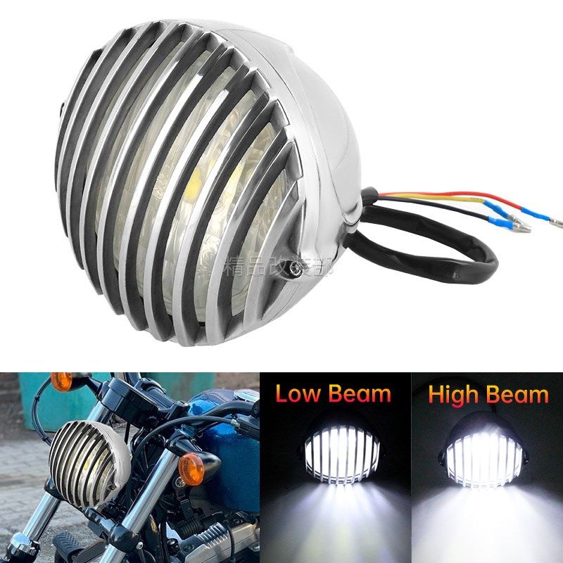 摩托车通用铝12V复m古前大灯 适用于哈雷本T 雅马H 铃M 川Q 前照,摩托车/装备/配件,摩托车导流罩,淘宝优惠券,粉丝福利购,淘宝优惠卷