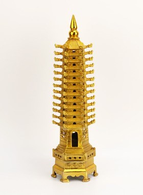 黄铜学生用的文昌塔摆o件开9九层13过十三层书房光桌面装饰工艺品