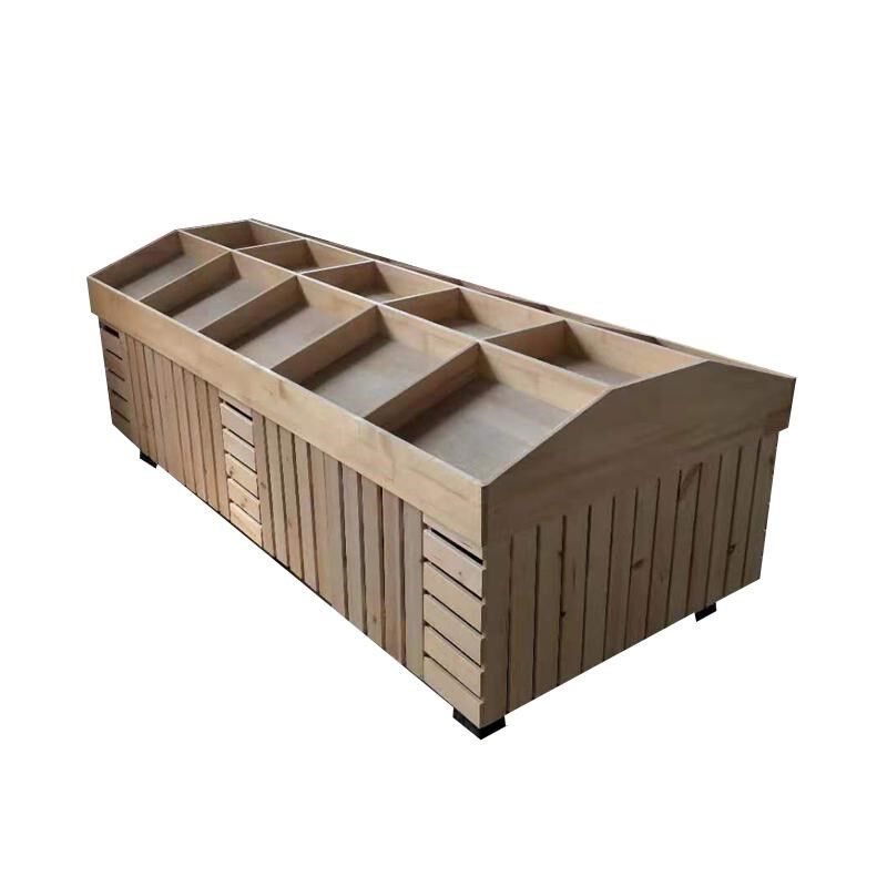 包安装水果货架百果园波浪形中A岛收银台水果店货架超市生鲜果蔬