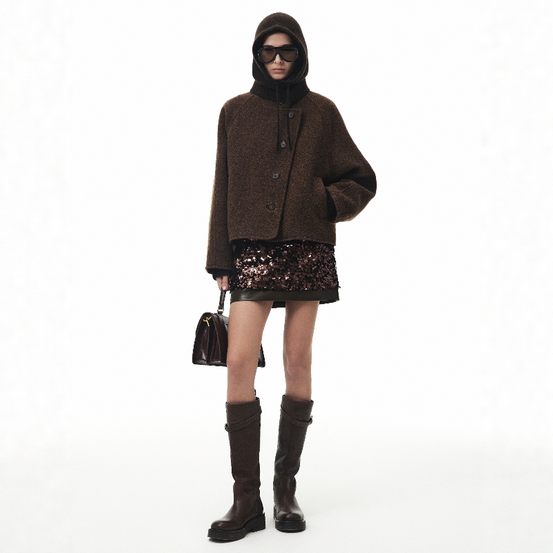 Annenono珠片拼接合体短半裙