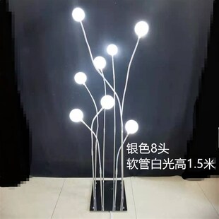 新品婚庆道d具铁艺发光球路引婚礼装饰场景布置奶白圆球发光路引