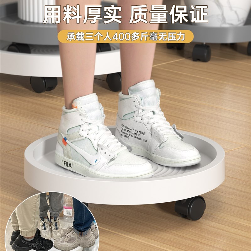 极速馨怡花盆g托盘植物盆栽透气滑轮塑料底盘带轮可移动底座滚轮