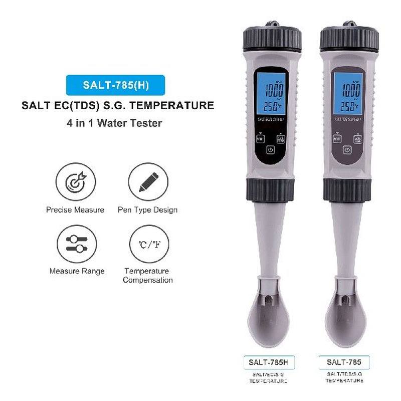 极速4in1 Digital Watper Tester SALT EC S.G. Temp Meter Water