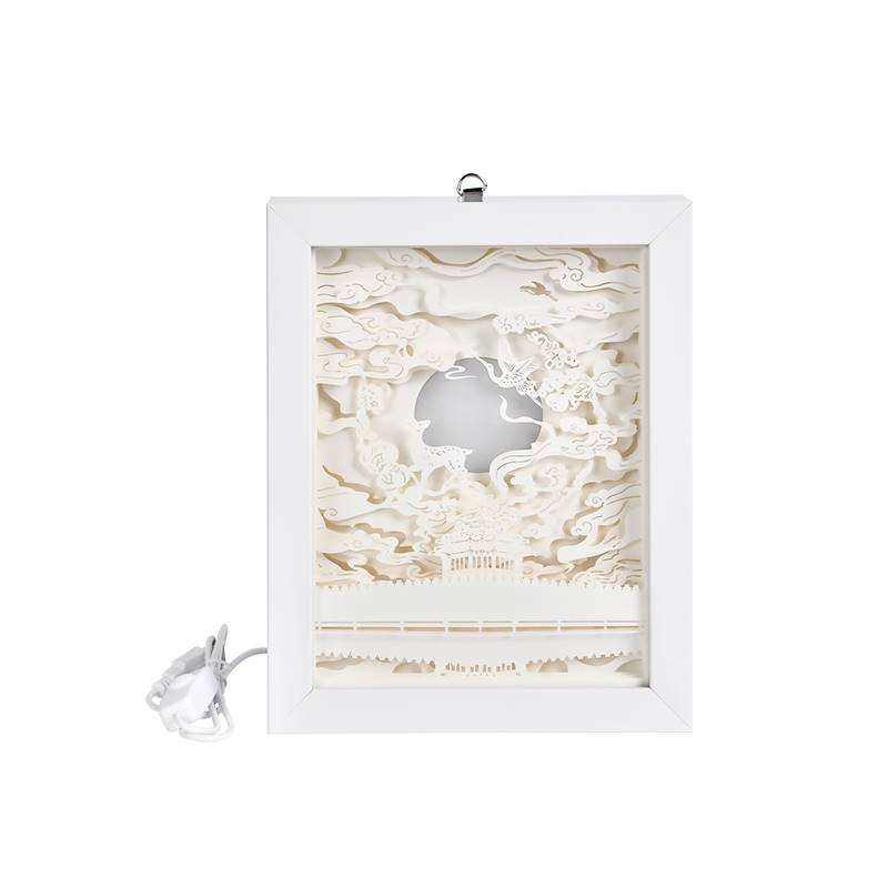 极速故宫万福云集纸雕灯文化创意小夜灯中L国潮风创意灯床头灯生