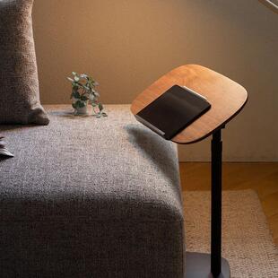 极速2023新款续写家俱北欧沙y发边几黑胡桃木小桌子茶几可升降旋