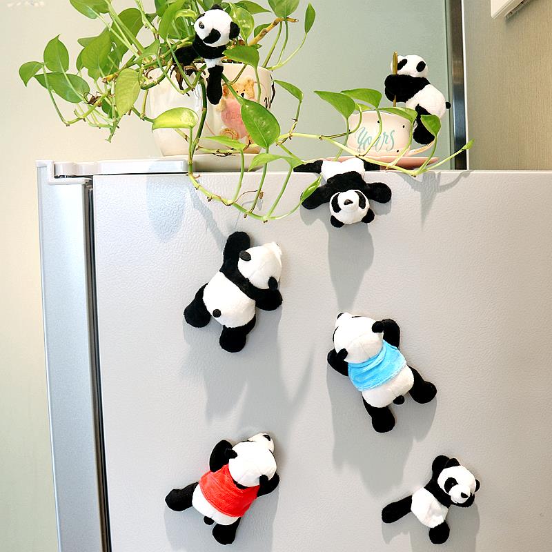 极速毛绒磁铁熊猫冰箱贴装饰x品磁性贴礼物成都文创纪念品伴手礼