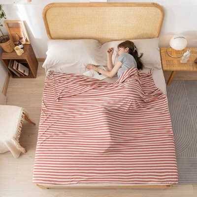 极速厂促针织棉旅行睡袋便携式酒店宾H馆出差火车床上隔脏床单品