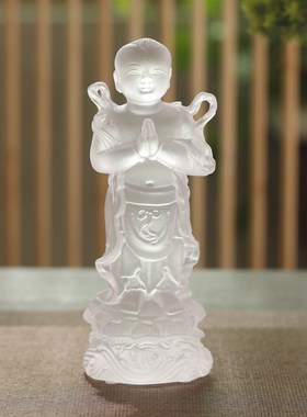 极速金童玉女摆件供奉家用t招财善财童子龙女站立观音观音坐像居